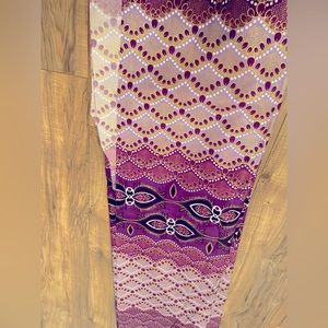 African Fabric purple glitter gold Ankara